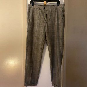 Zara Men's Houndstooth Print Pants - Size 31
